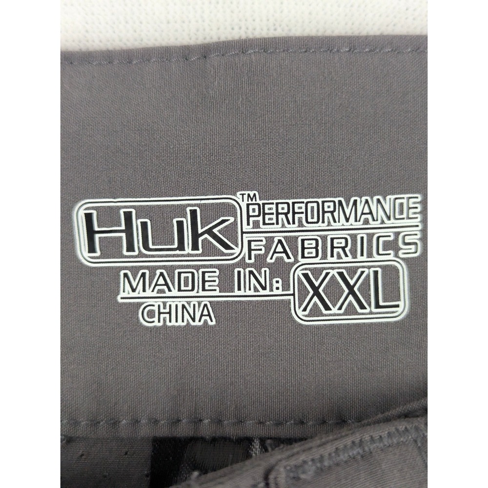 Huk Fishing Shorts Mens XXL Grey Performance Cargo Quick Dry H2000011 P000733 - Picture 6 of 13